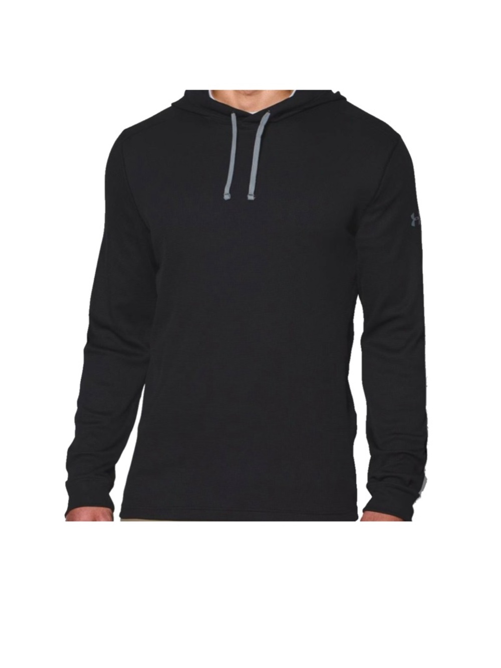 Under Armour Black Hoodie with Gray Drawstrings